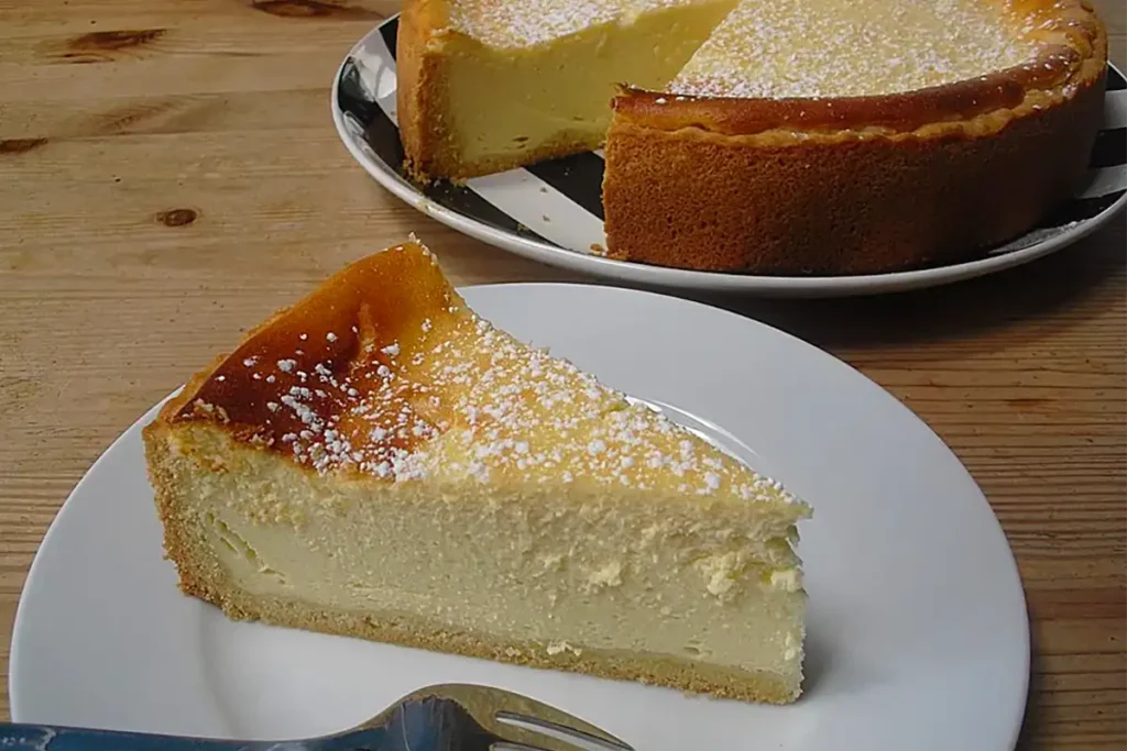 Käsekuchen mit Quark und Vanillepudding!