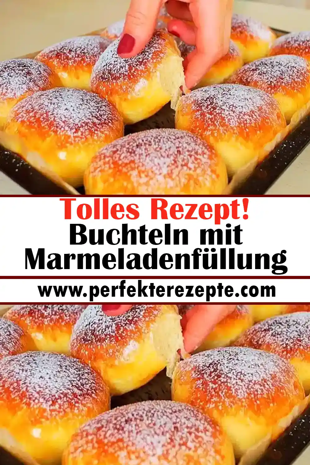 Tolles Rezept! Buchteln mit Marmeladenfüllung