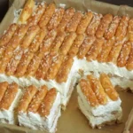 Butterkeks Kuchen mit Vanillecreme Rezept, ohne Backen!