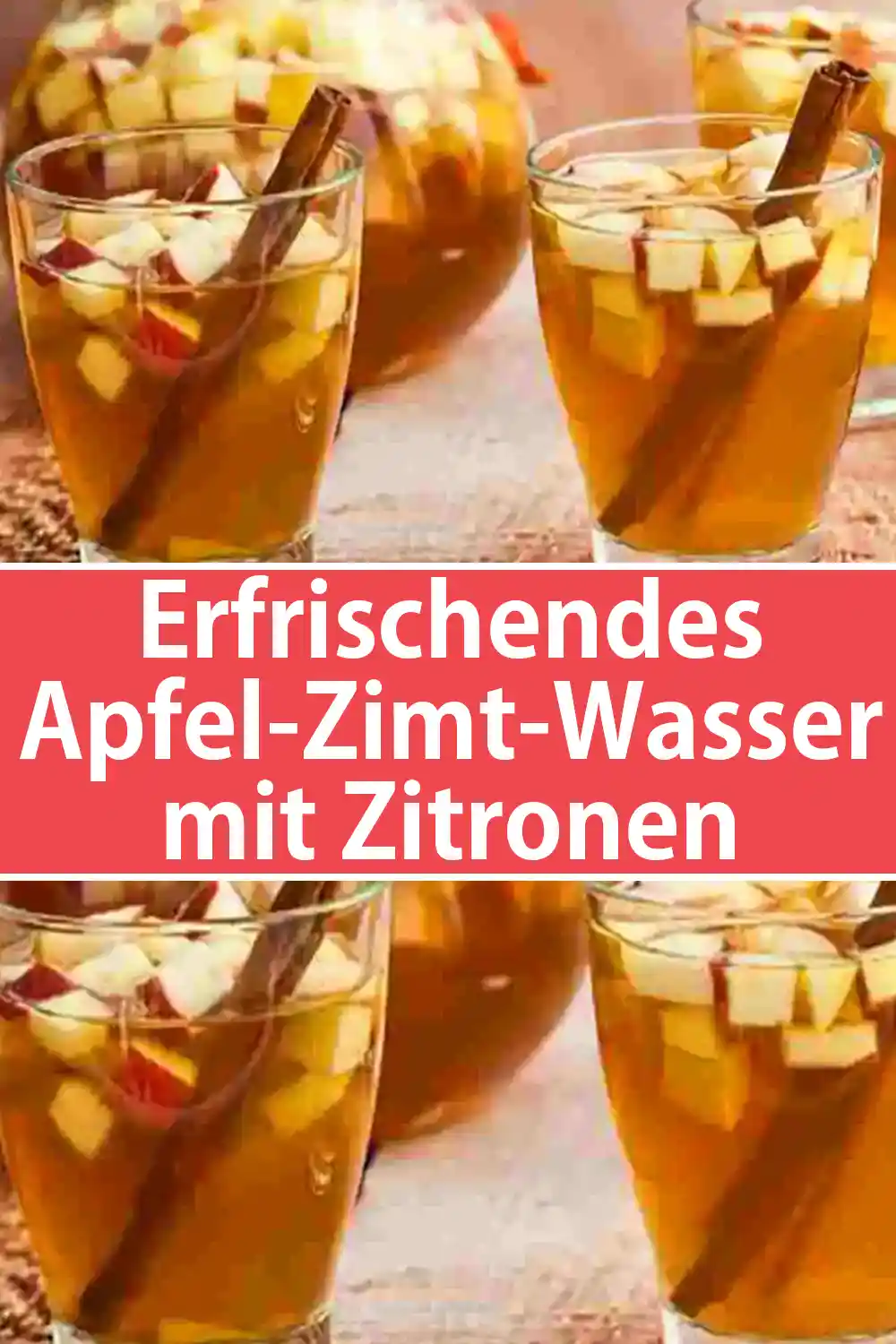 Erfrischendes Apfel-Zimt-Wasser mit Zitronen Rezept: Die schmackhafte Wahl für deine Abnehmreise!