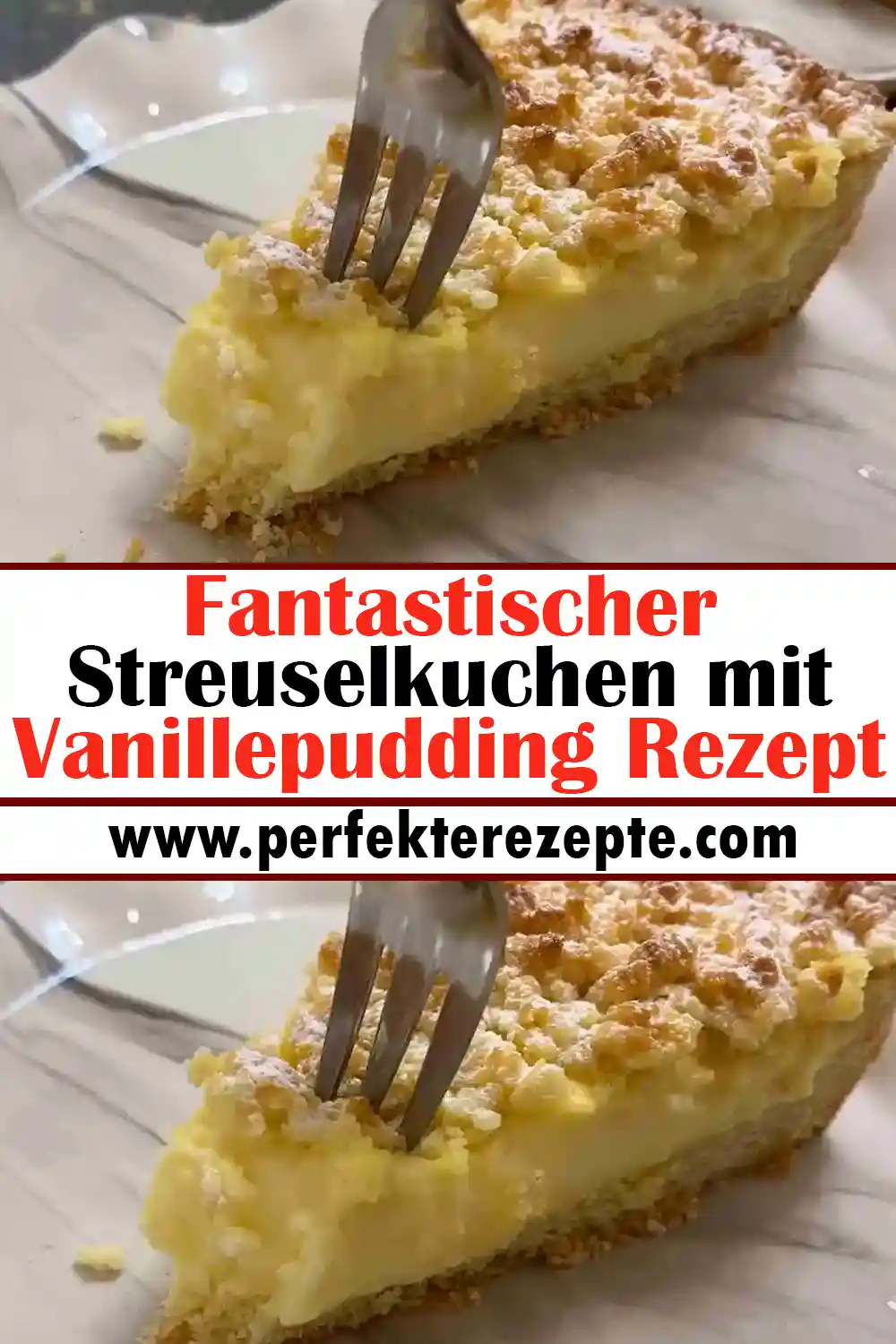 Fantastischer Streuselkuchen mit Vanillepudding Rezept