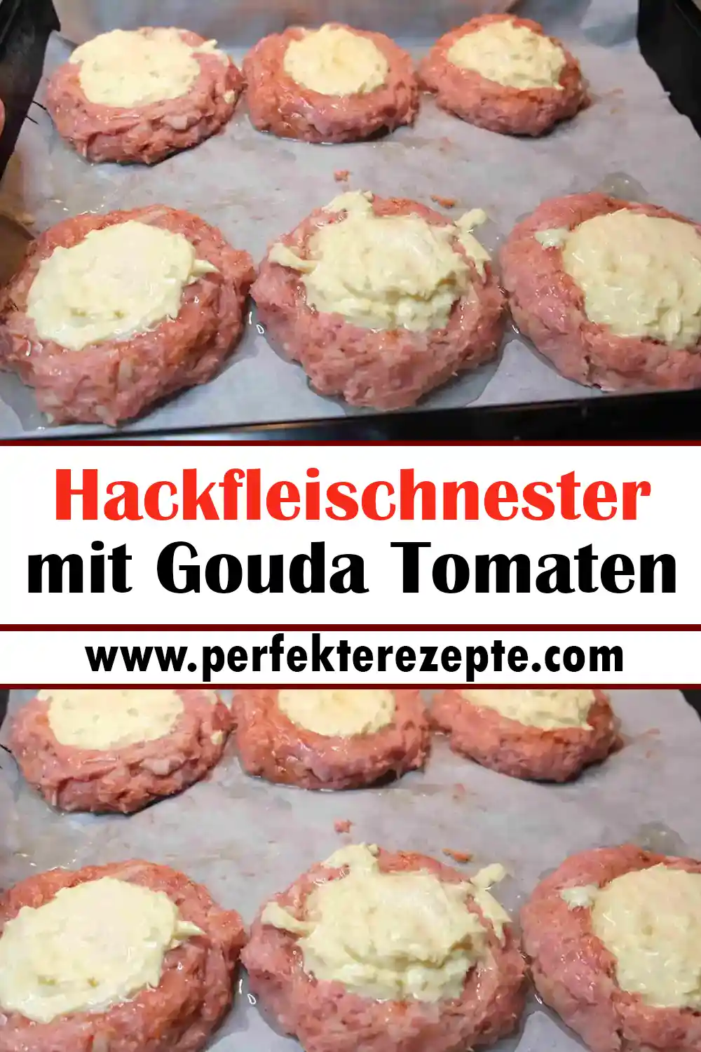 Hackfleischnester mit Gouda Tomaten Rezept