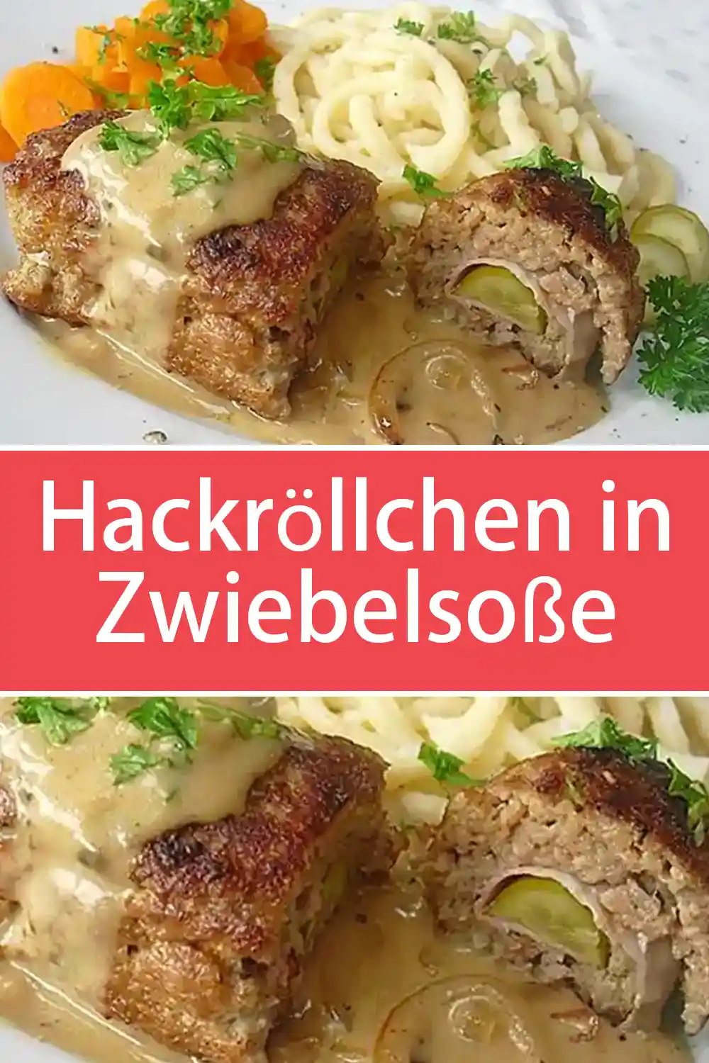 Hackröllchen in Zwiebelsoße Rezept