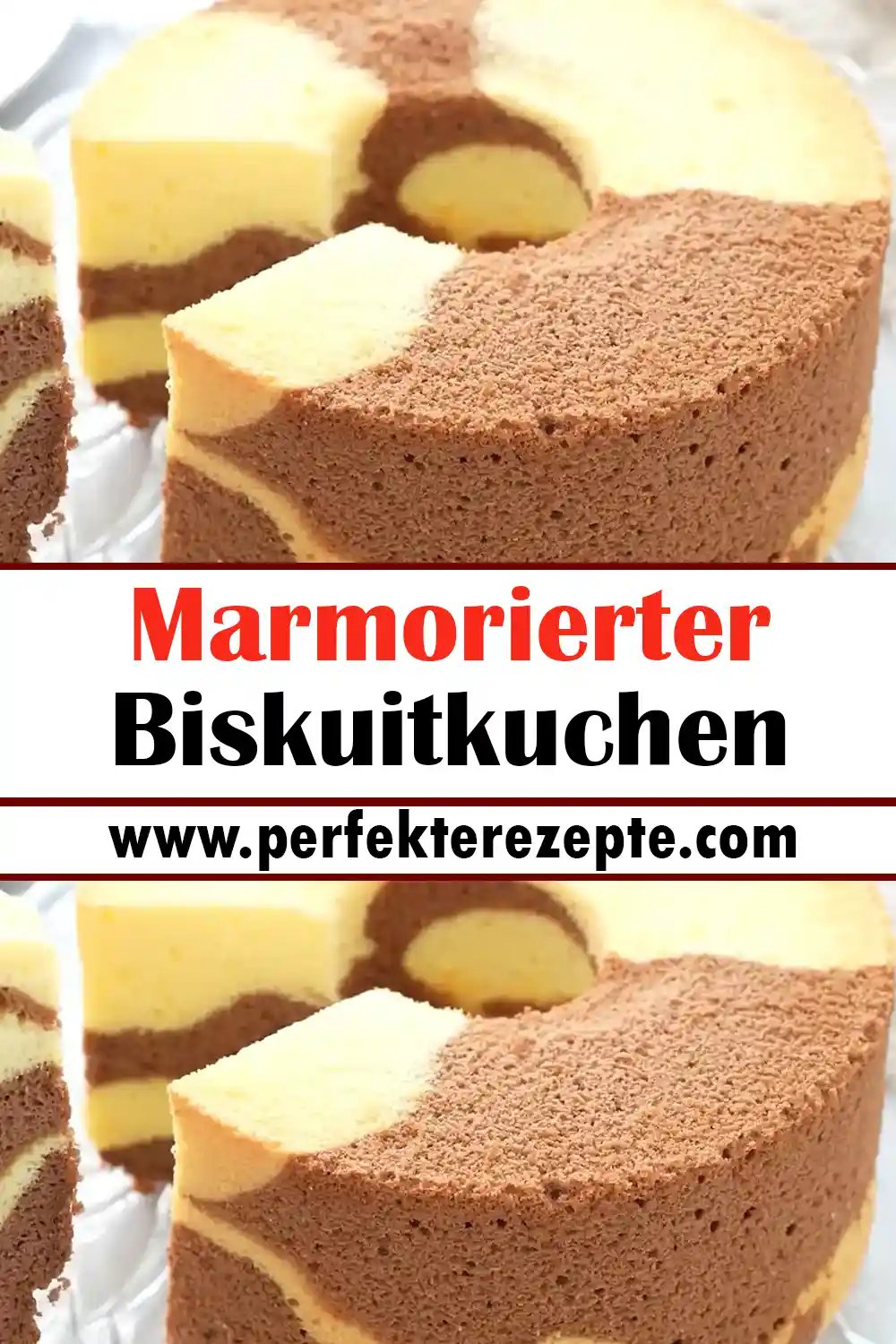 Marmorierter Biskuitkuchen Rezept