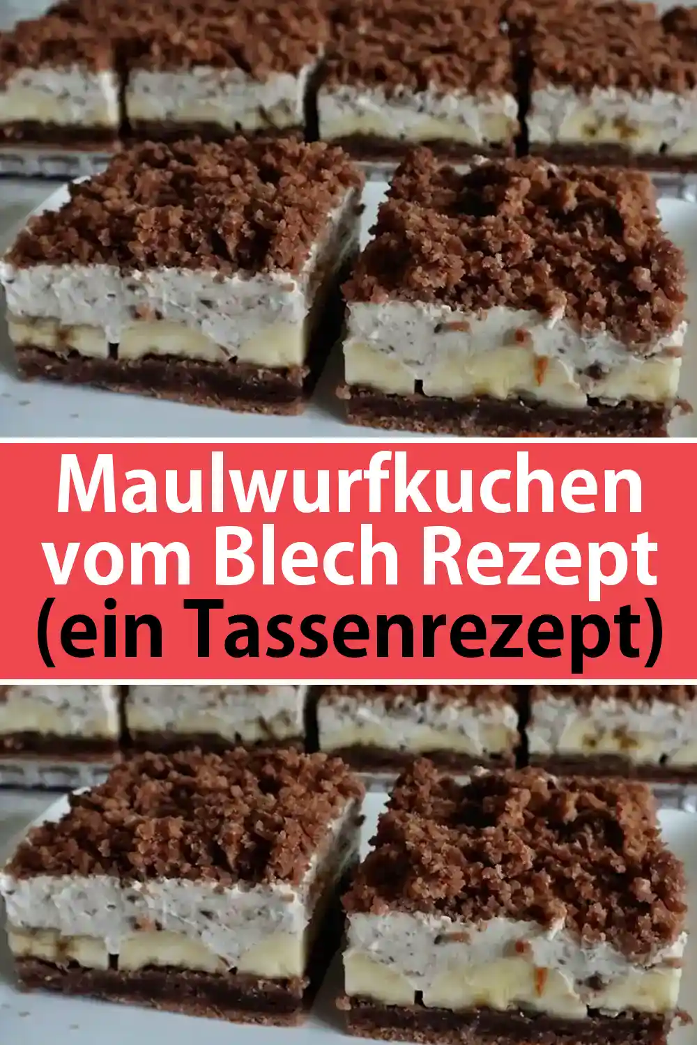 Maulwurfkuchen vom Blech Rezept (ein Tassenrezept)