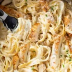 Pasta Alfredo Nudeln mit Hähnchenbrust in Käsesoße Rezept