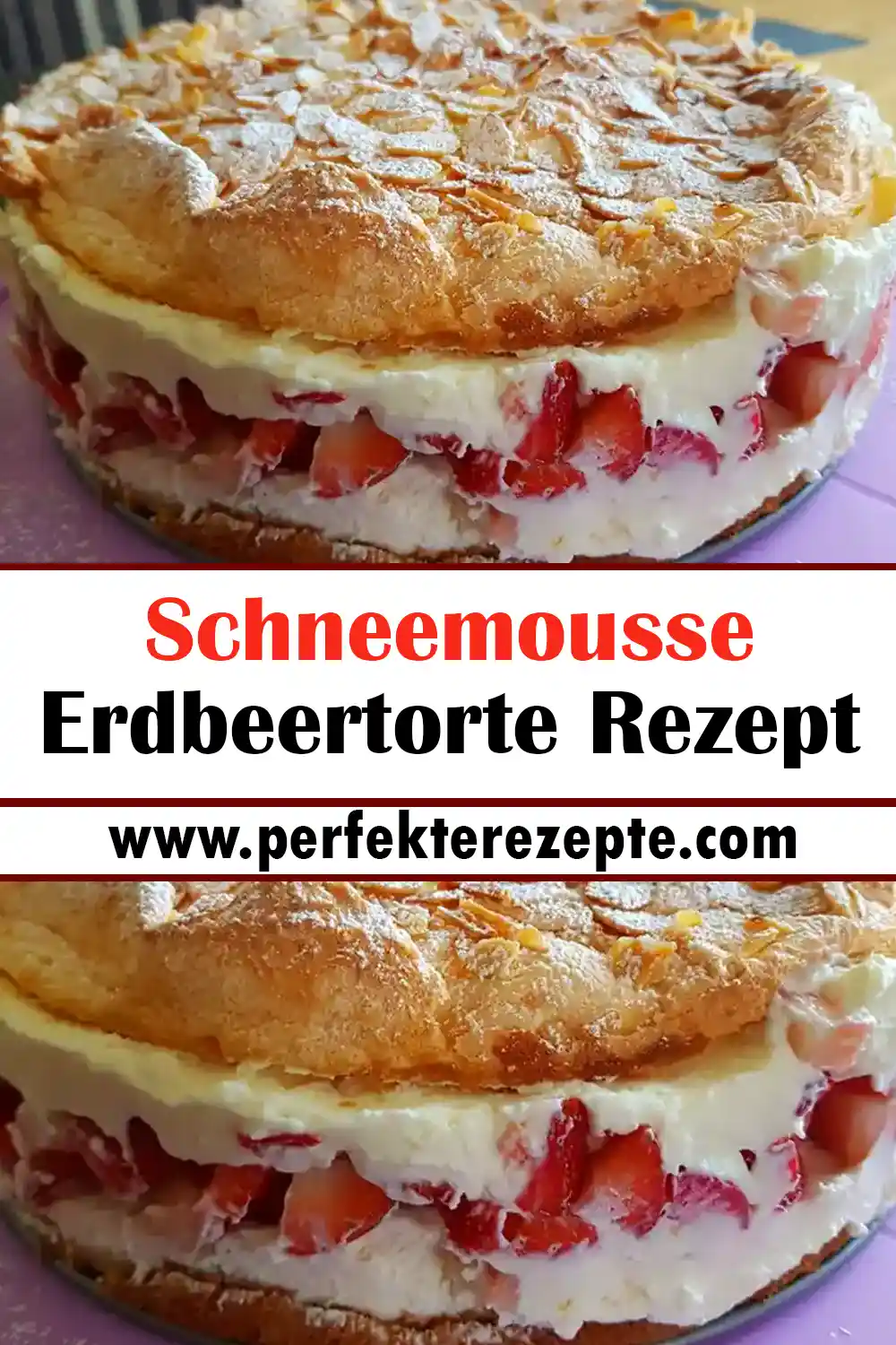 Schneemousse Erdbeertorte Rezept