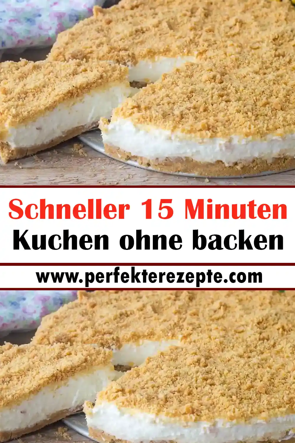 Schneller 15 Minuten Kuchen ohne backen Rezept!
