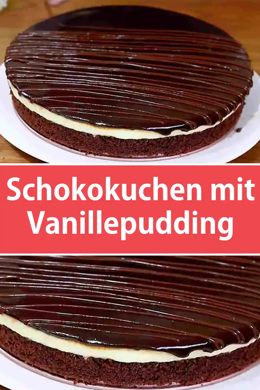 Schokokuchen mit Vanillepudding Rezept