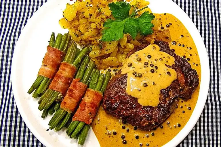 Zartes Rinderfilet in Verführerischer Grüner Pfeffersahnesoße Rezept