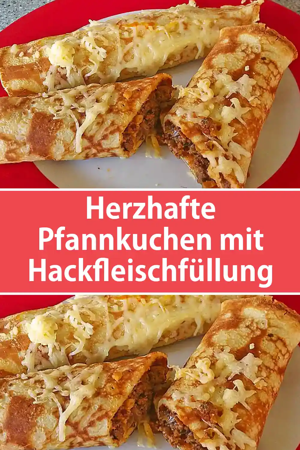 Herzhafte Pfannkuchen mit Hackfleischfüllung Rezept