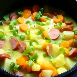 Herzhafter Kohlrabi-Eintopf mit Cabanossi Rezept