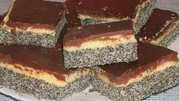 Mohnkuchen mit Vanillecreme und Schoko: Perfekter Blechkuchen, der immer gelingt