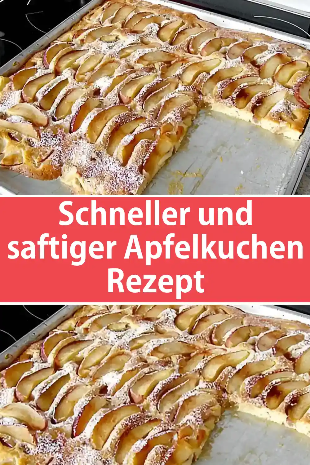 Schneller und saftiger Apfelkuchen Rezept