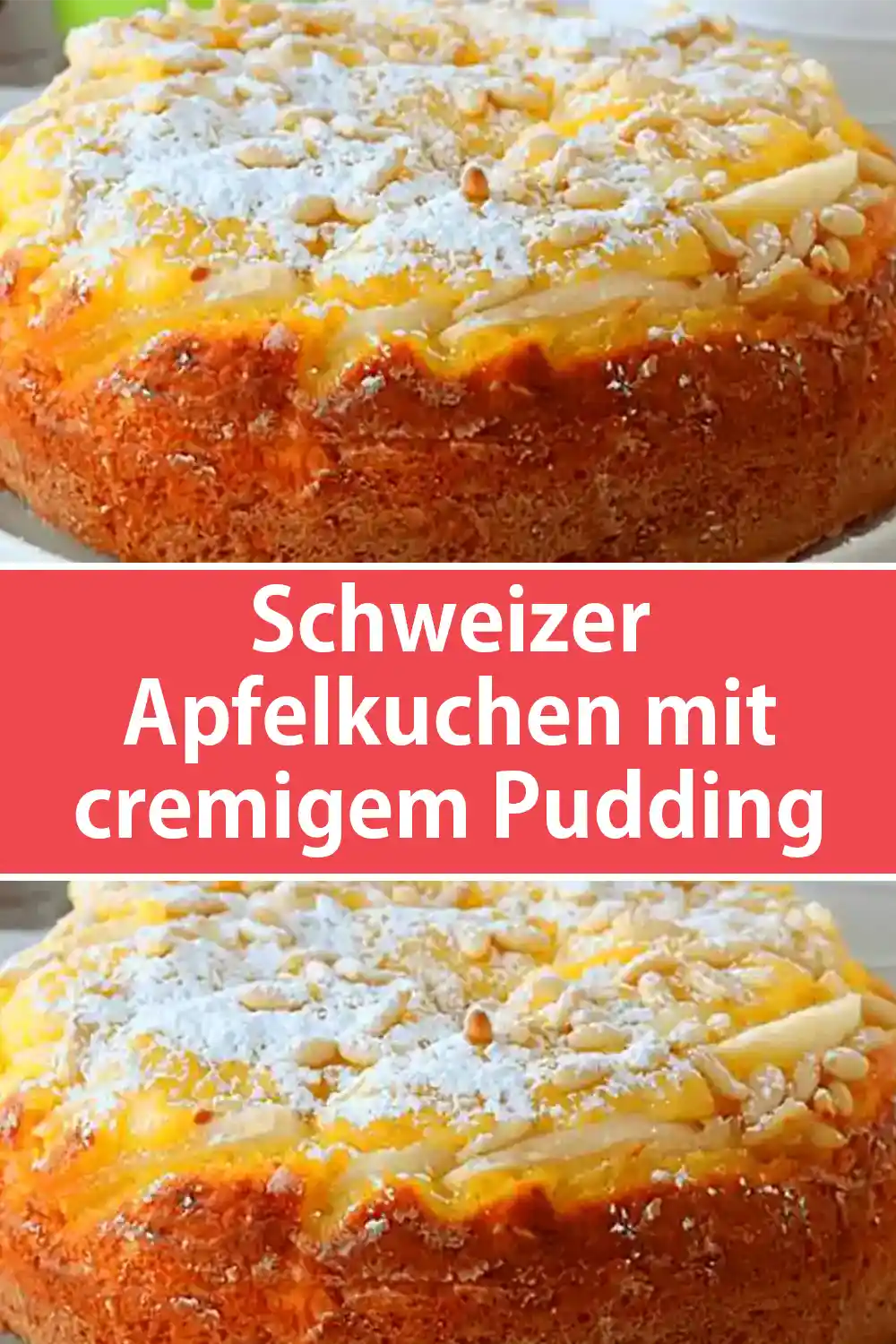 Schweizer Apfelkuchen mit cremigem Pudding Rezept