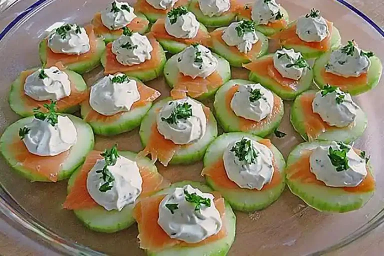 Verführerische Gurken Lachs Häppchen Rezept