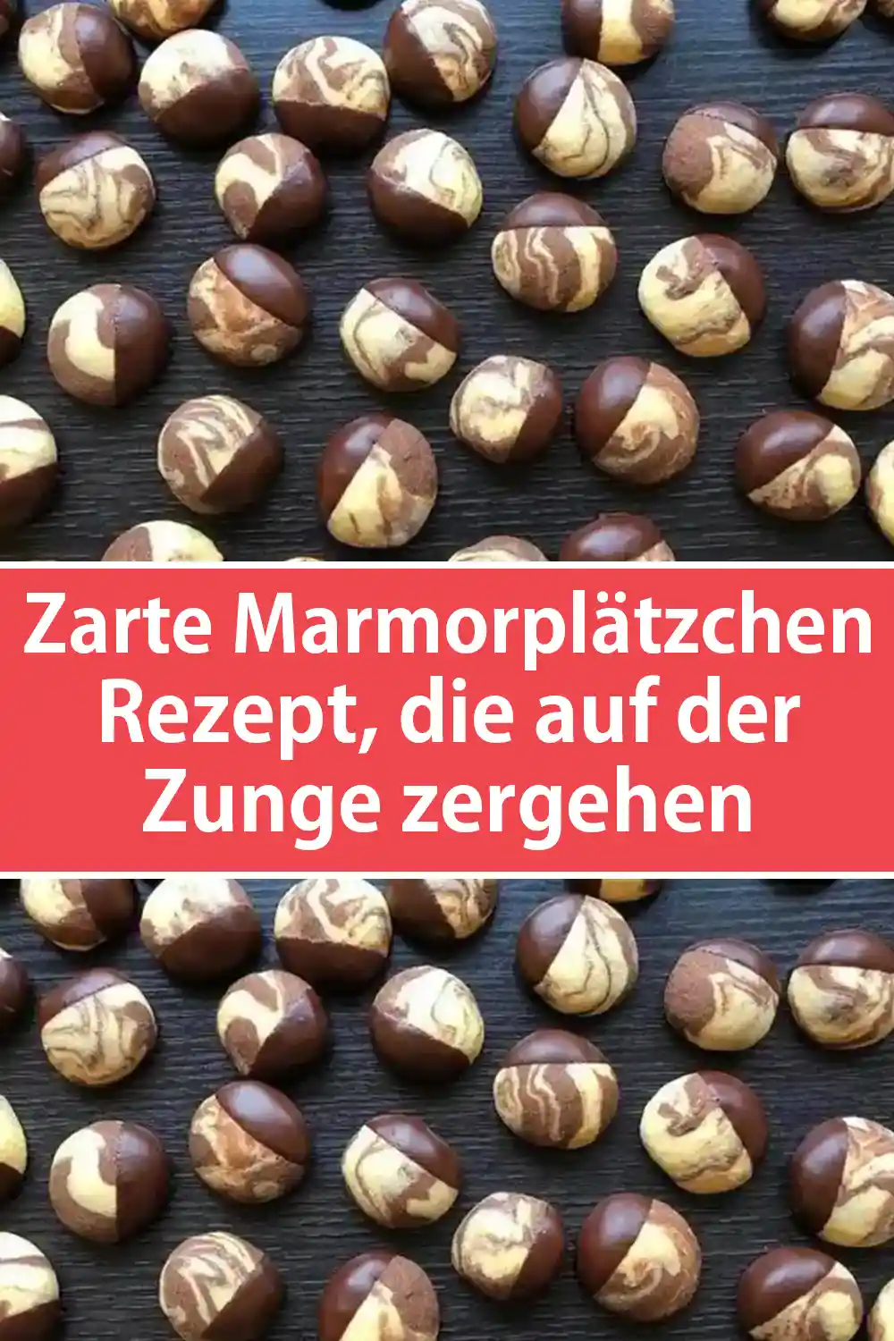 Zarte Marmorplätzchen Rezept, die auf der Zunge zergehen