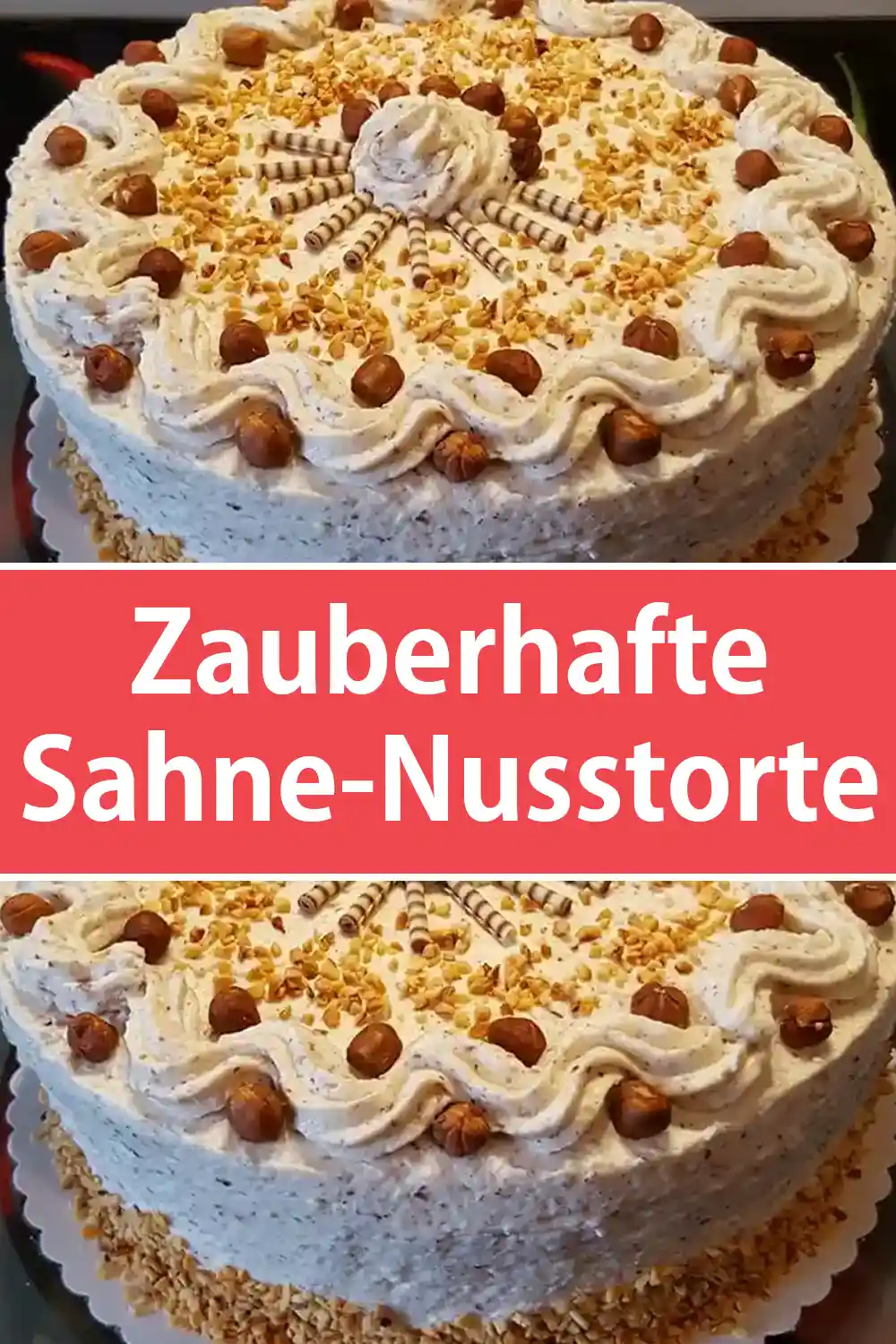 Zauberhafte Sahne-Nusstorte Rezept