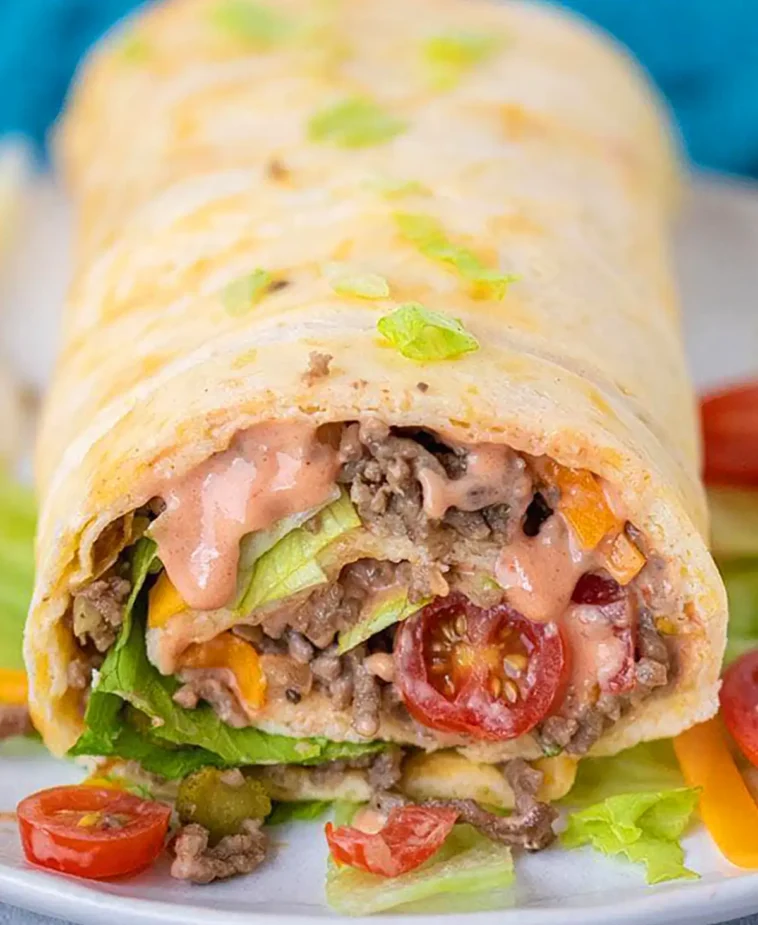 Big Mac Rolle mit reichlich Sauce