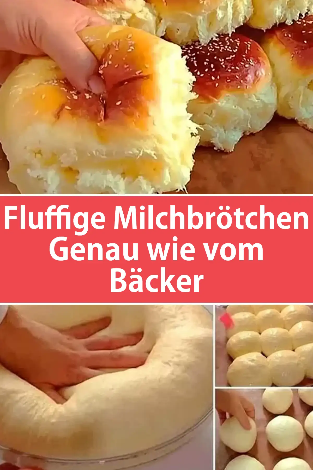 Fluffige Milchbrötchen - Genau wie vom Bäcker