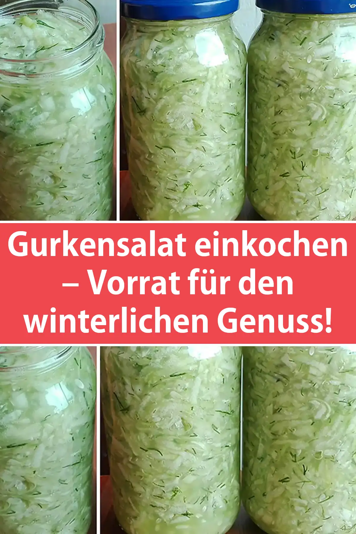 Gurkensalat einkochen – Vorrat für den winterlichen Genuss!