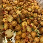 Köstlich knusprige Knoblauchkartoffeln mit Parmesan