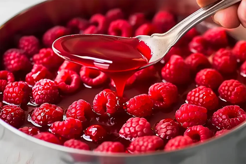 Windbeuteltorte mit Himbeeren Rezept