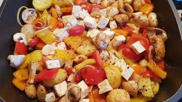 Mediterranes Ofengemüse mit feta Rezept