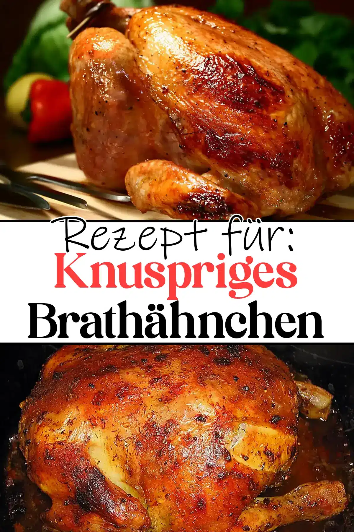 Knuspriges Brathähnchen im Ofen Rezept