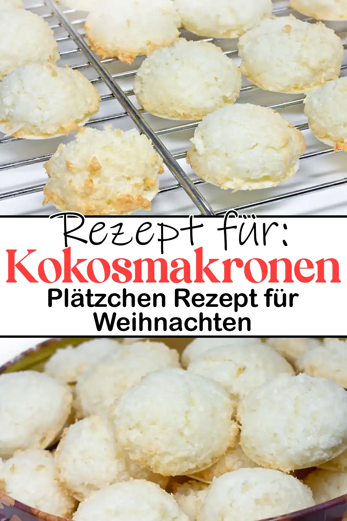 Kokosbusserln - Kokosmakronen: Plätzchen Rezept für Weihnachten