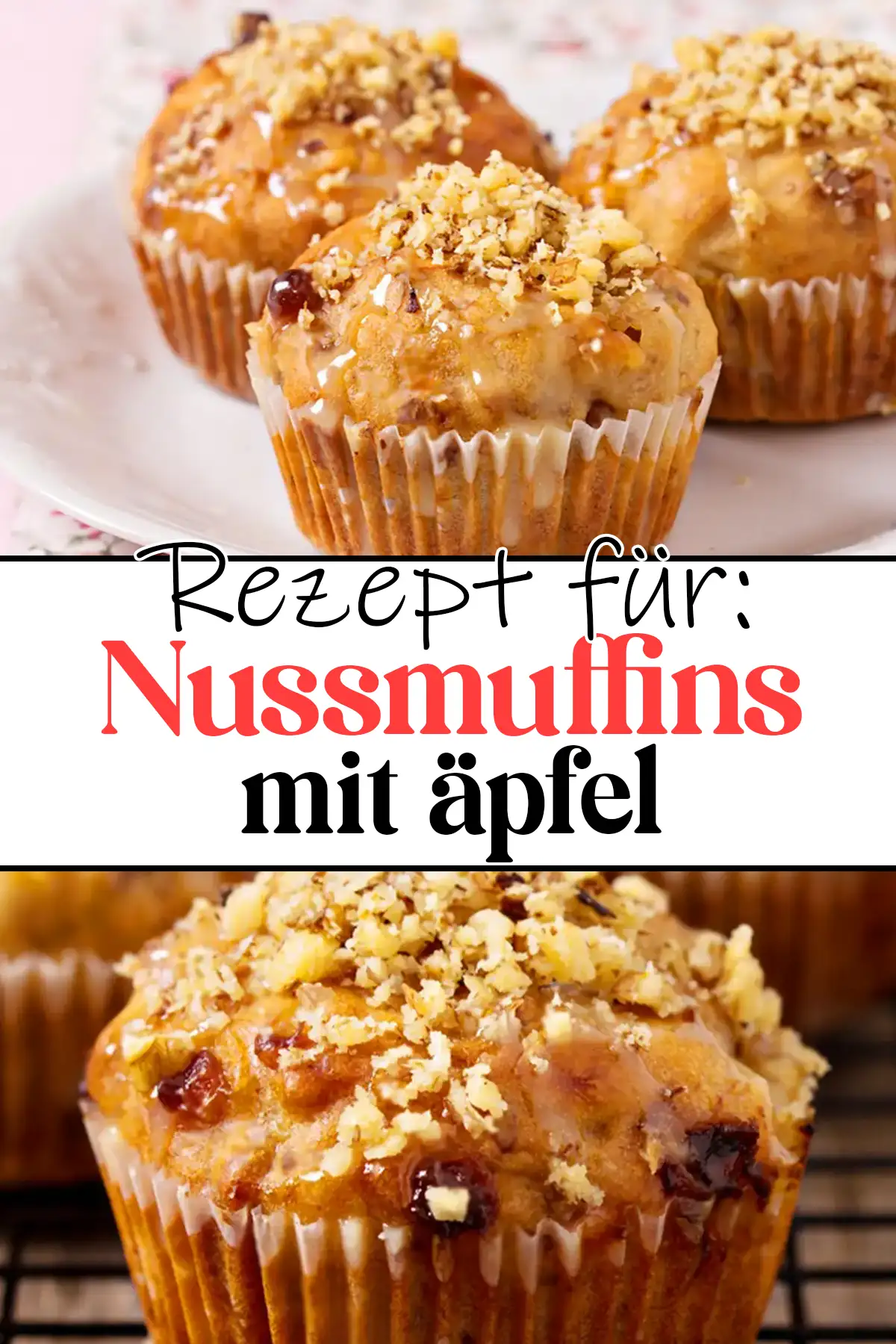 Nussmuffins mit äpfel Rezept