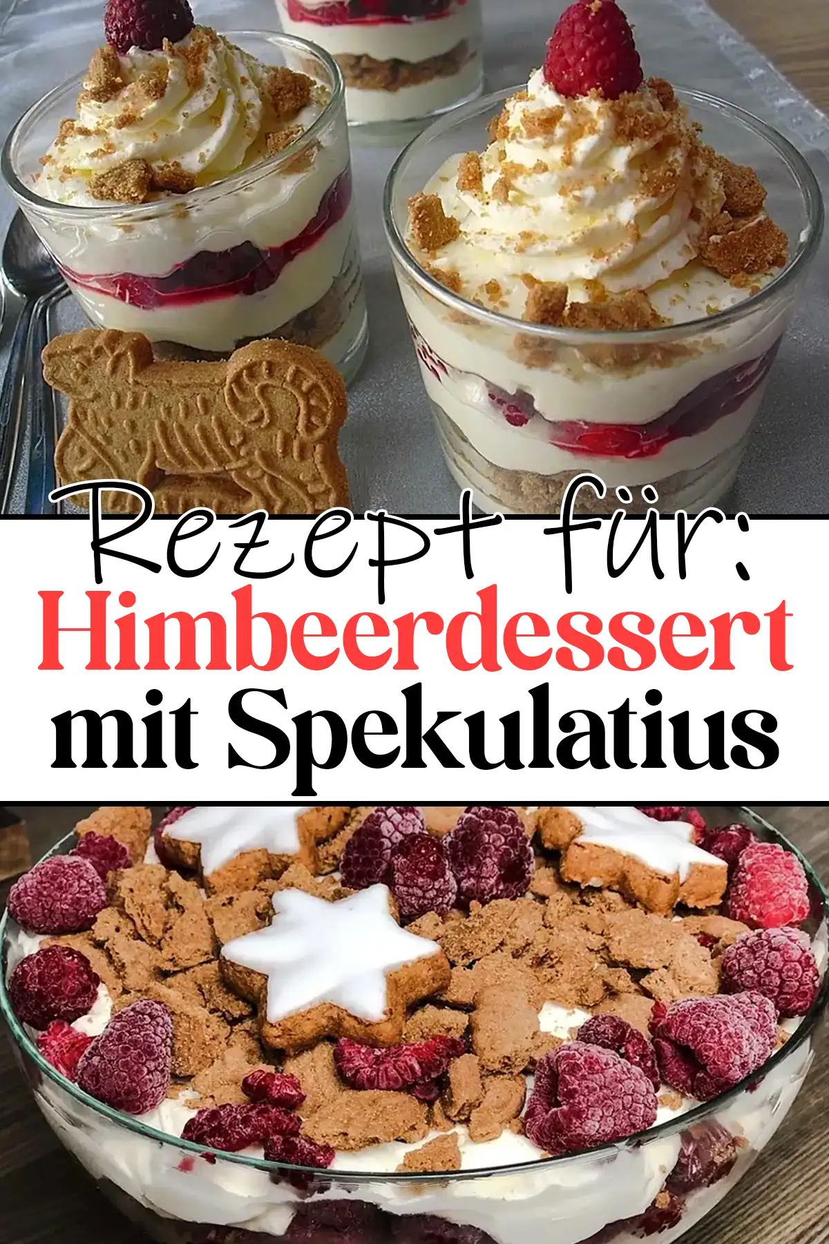 Schnell & Lecker: Himbeerdessert mit Mascarpone und Spekulatius Rezept