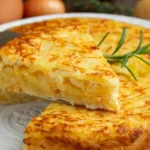 Traditionelle Spanische Tortilla Rezept mit Kartoffeln und Zwiebeln