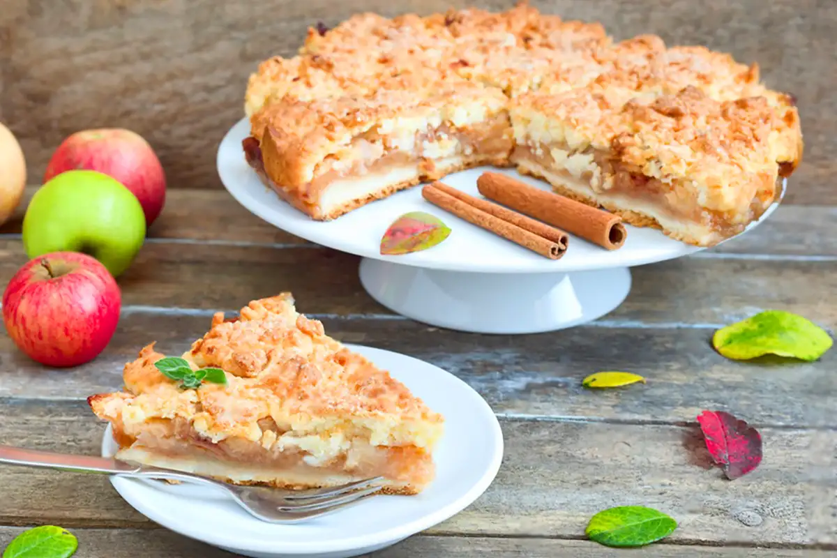 Veganer Apfelkuchen mit Zimtstreuseln Rezept