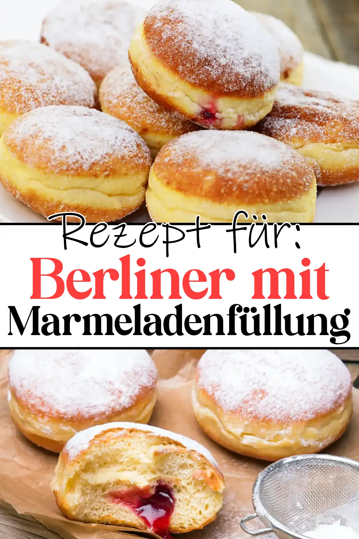 Berliner mit Marmeladenfüllung Rezept