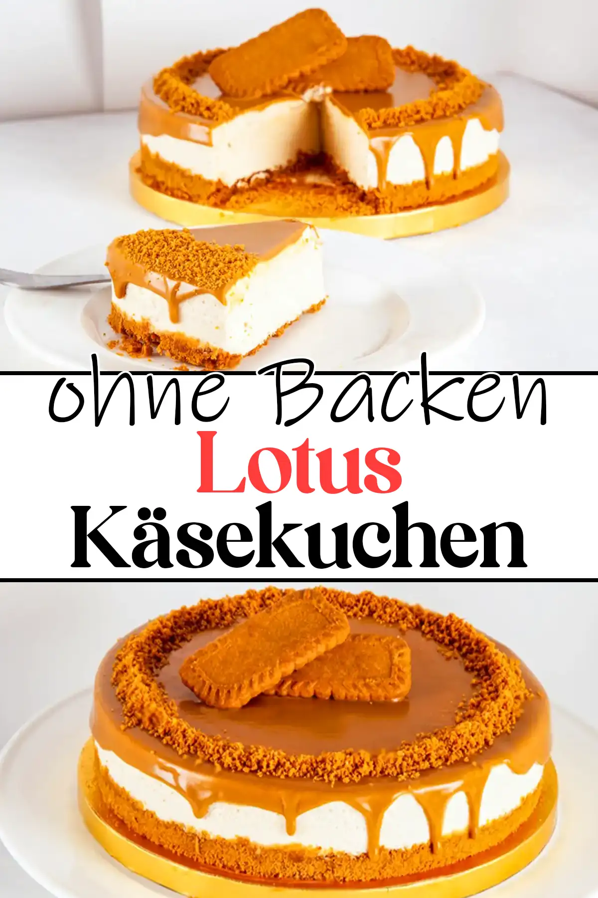 Cremiger Lotus Käsekuchen ohne Backen Rezept