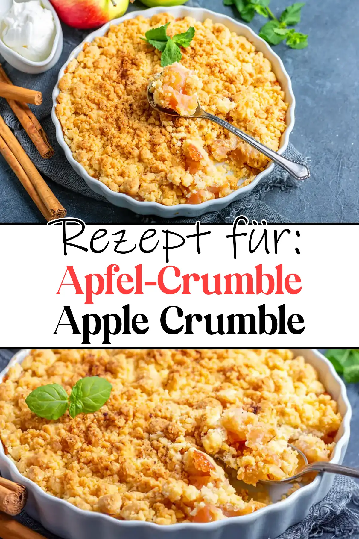 Einfacher Apfel-Crumble Rezept: Apple Crumble