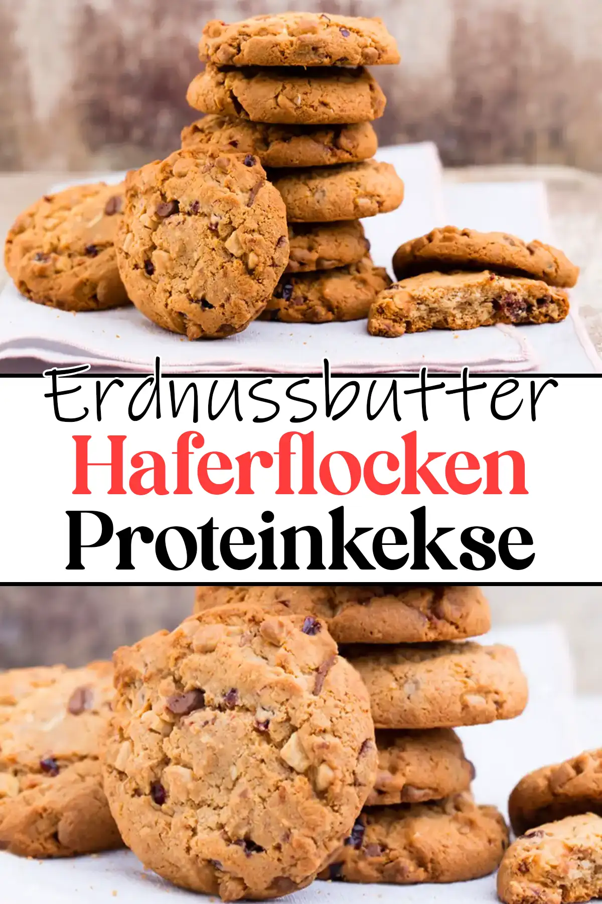 Erdnussbutter Haferflocken Proteinkekse Rezept