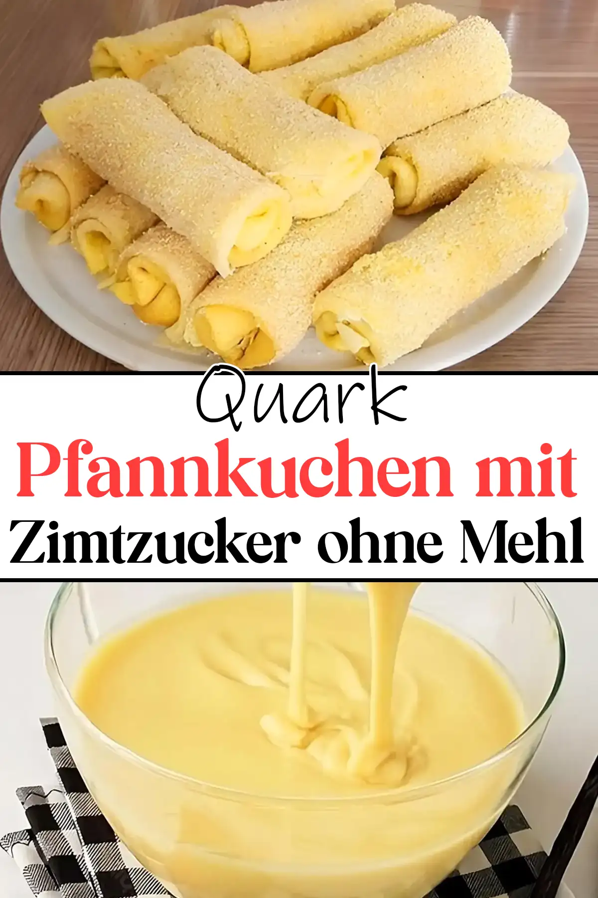 Fantastische Quark Pfannkuchen mit Zimtzucker ohne Mehl Rezept