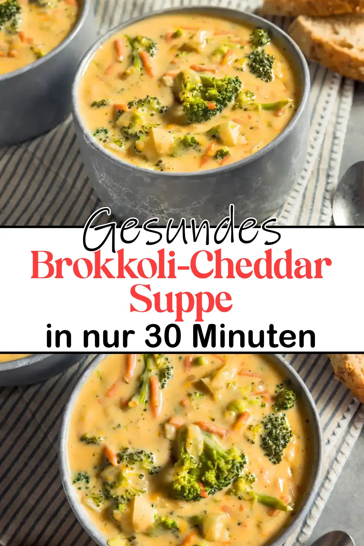 Gesundes Brokkoli-Cheddar-Suppe Rezept in nur 30 Minuten