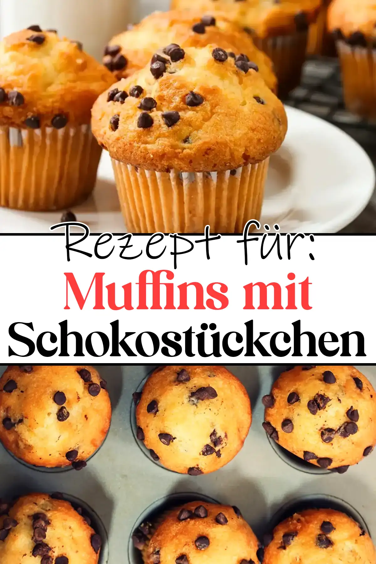 Saftige Muffins mit Schokostückchen Rezept - Schnelle und Einfache Rezepte