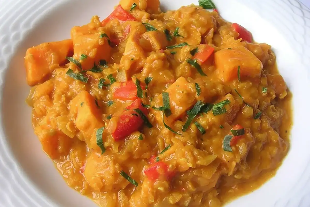 Gesundes Rote Linsen-Curry mit Süßkartoffeln Rezept