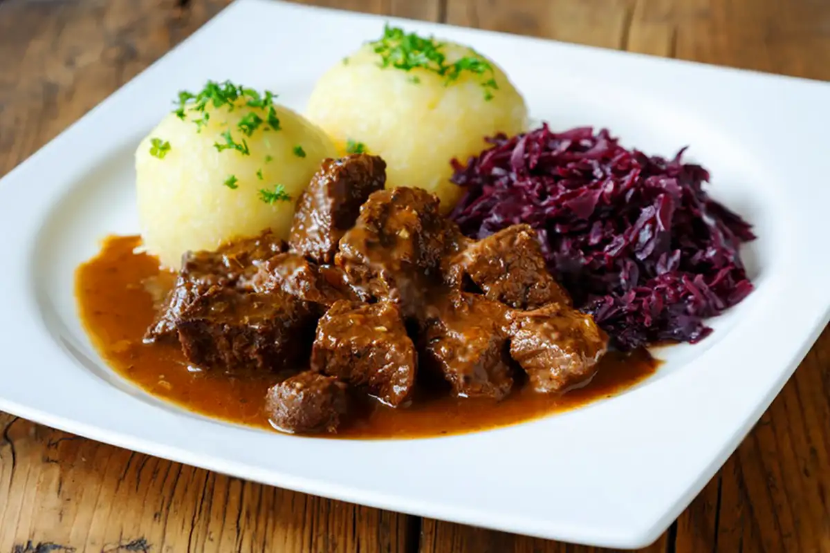 Herzhaft-leckeres Brauhaus-Gulasch mit Bier Rezept