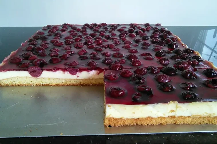 Kirschkuchen mit Schmand Vom Blech Rezept