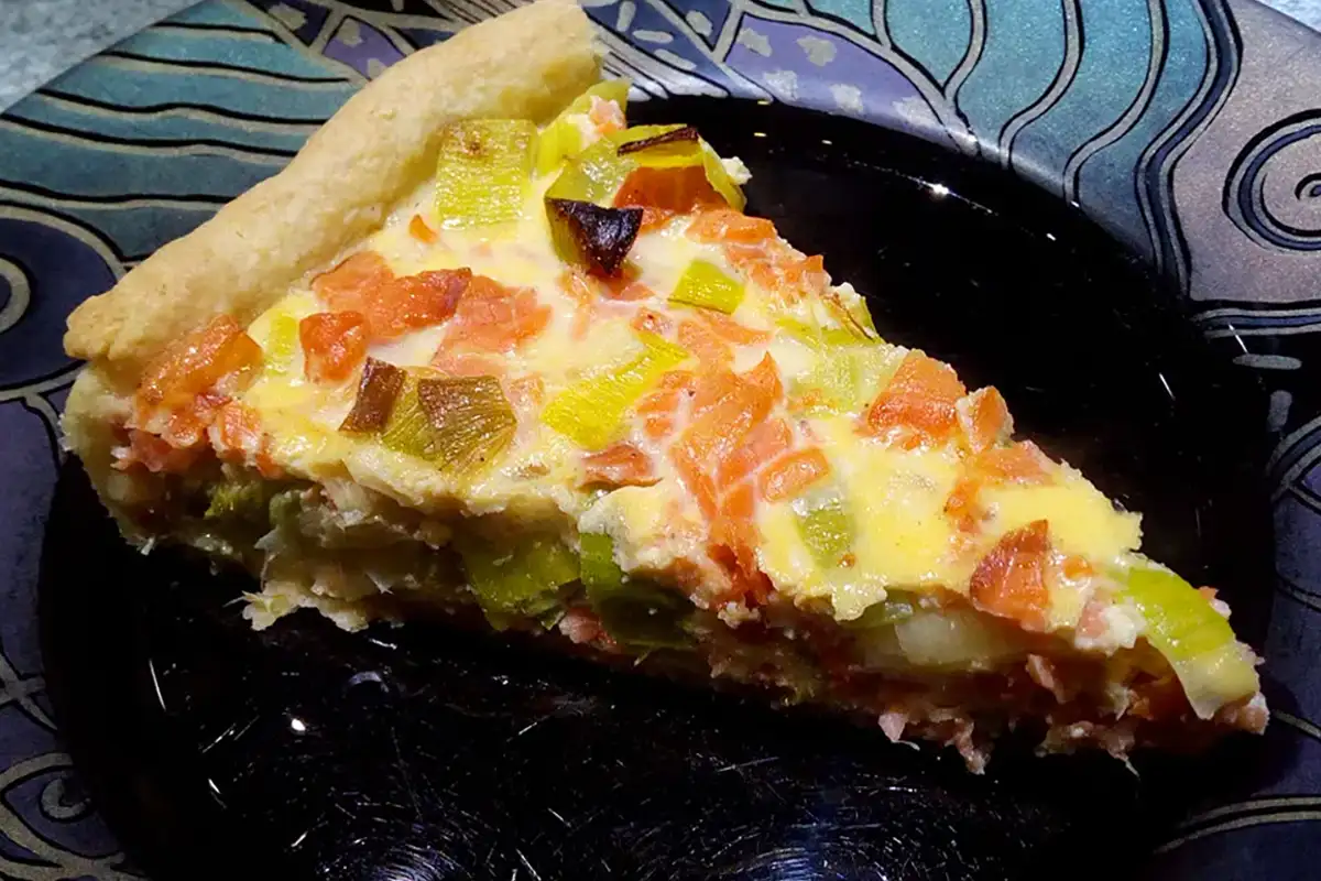 Lachs-Quiche mit Lauch Rezept