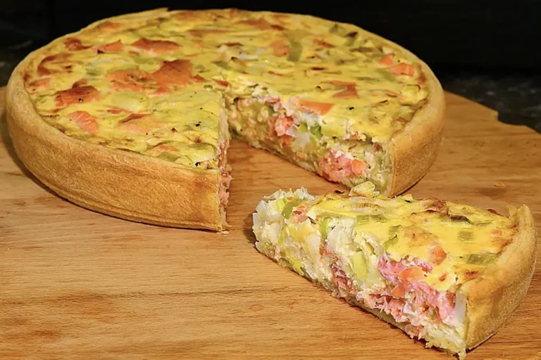 Lachs-Quiche mit Lauch Rezept