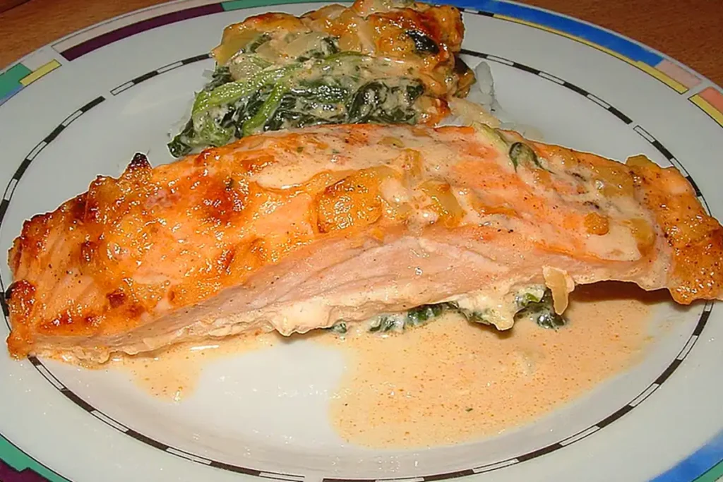 Lachs - Sahne Gratin Rezept