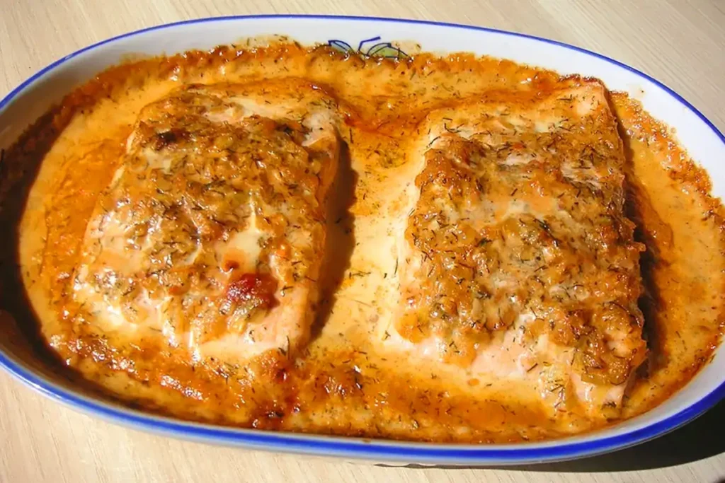 Lachs - Sahne Gratin Rezept