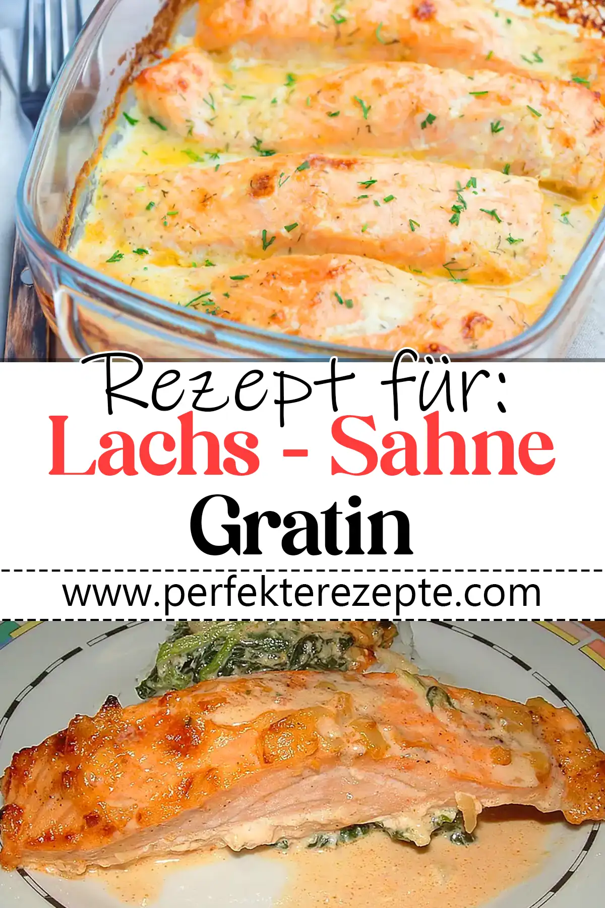 Lachs - Sahne Gratin Rezept