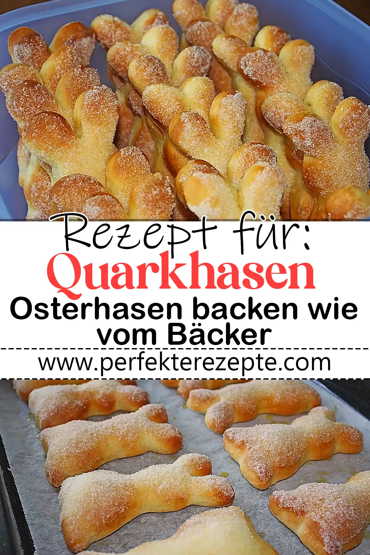 Quarkhasen Rezept - Osterhasen backen wie vom Bäcker